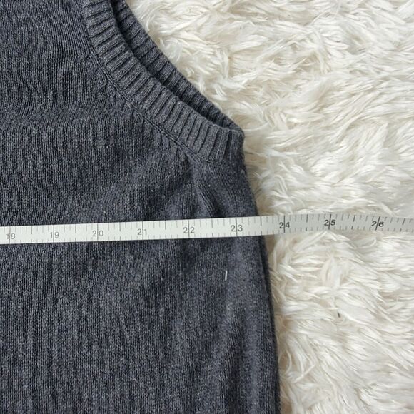 Chaps Men Grey/Gray Vneck Sweater Pullover Vest - Picture 12 of 13